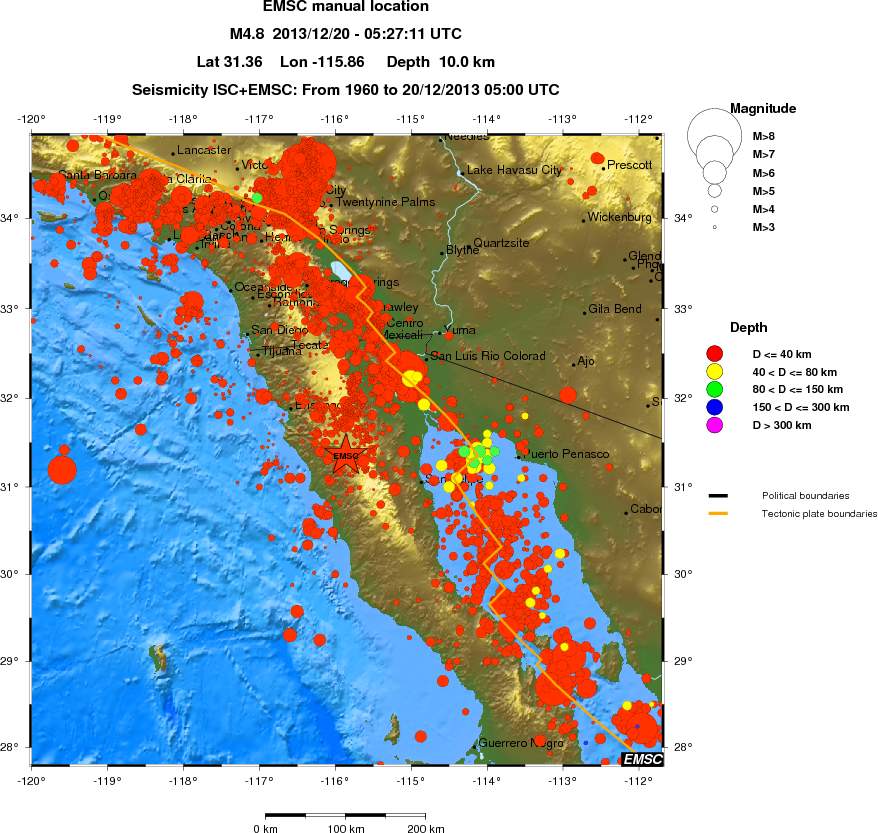 regional historical seismicity