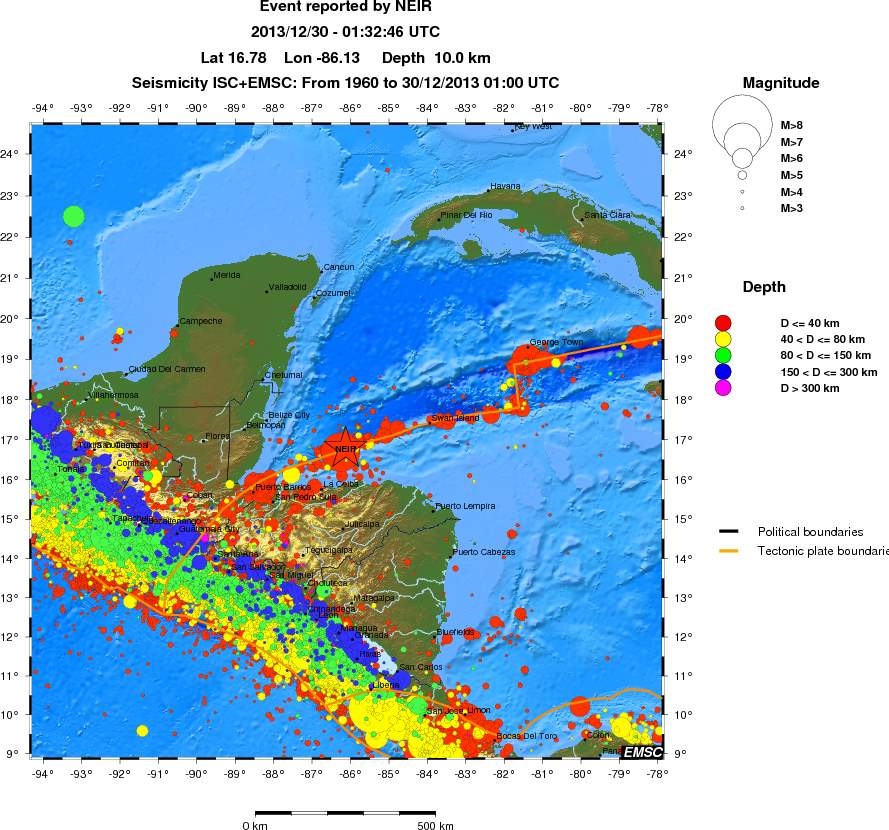wide historical seismicity