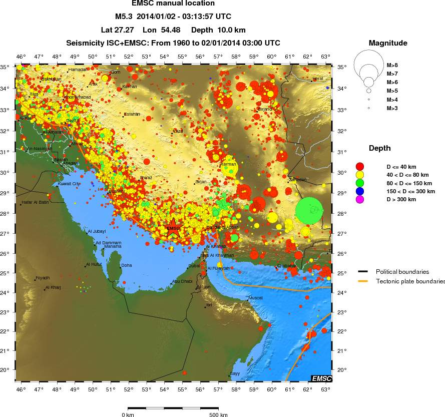 wide historical seismicity