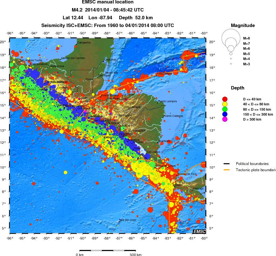 wide historical seismicity