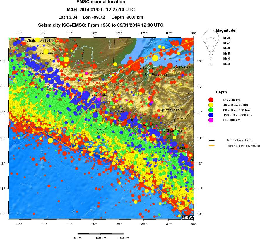 regional historical seismicity
