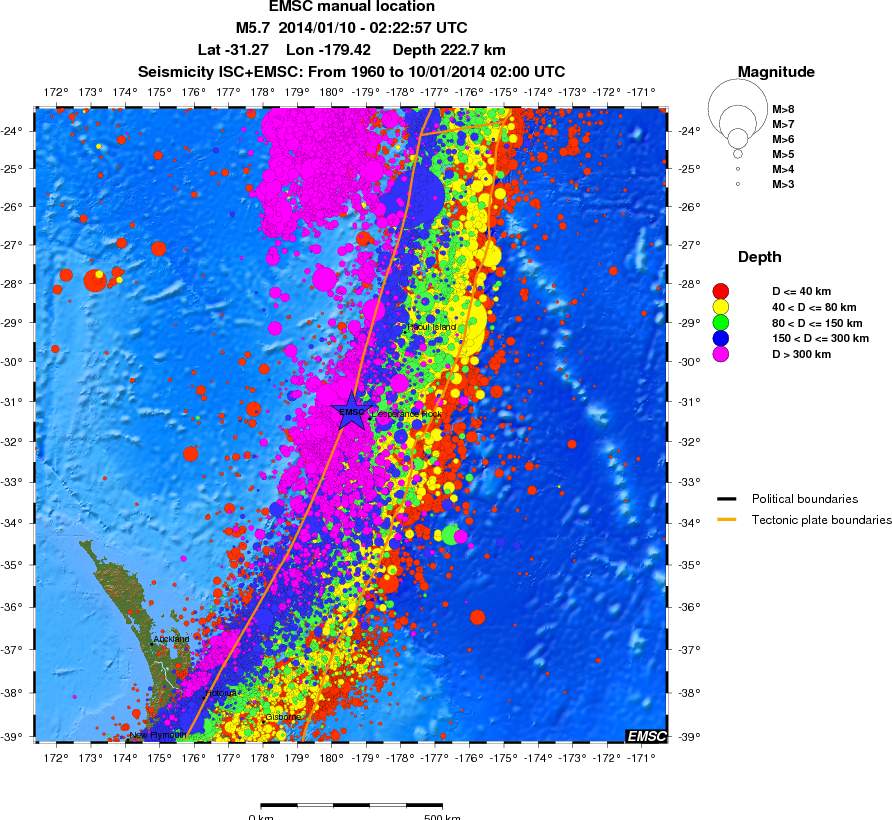 wide historical seismicity