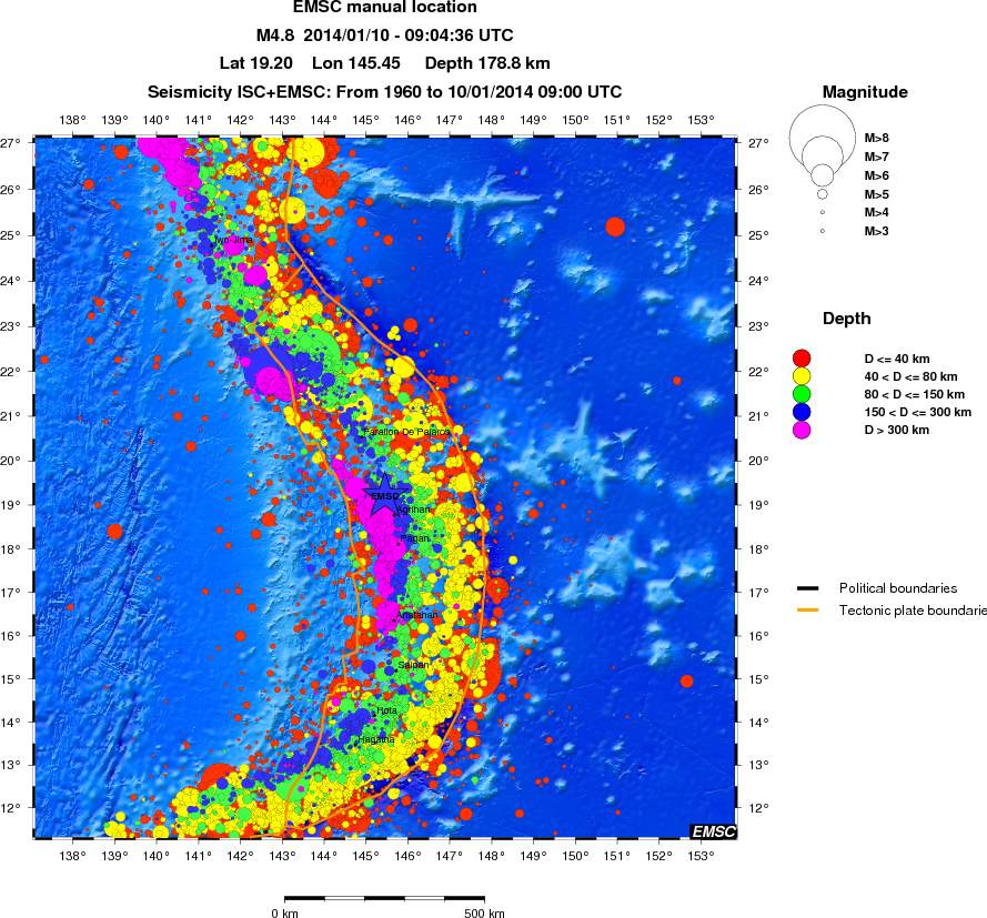 wide historical seismicity