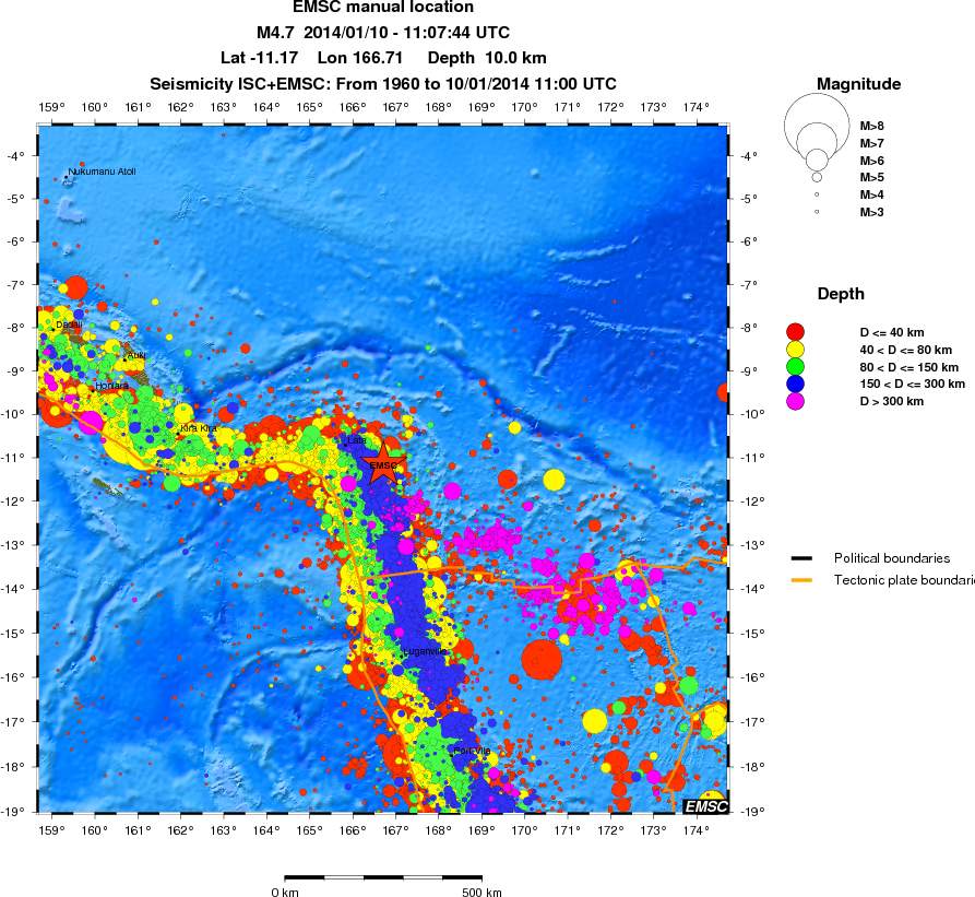 wide historical seismicity
