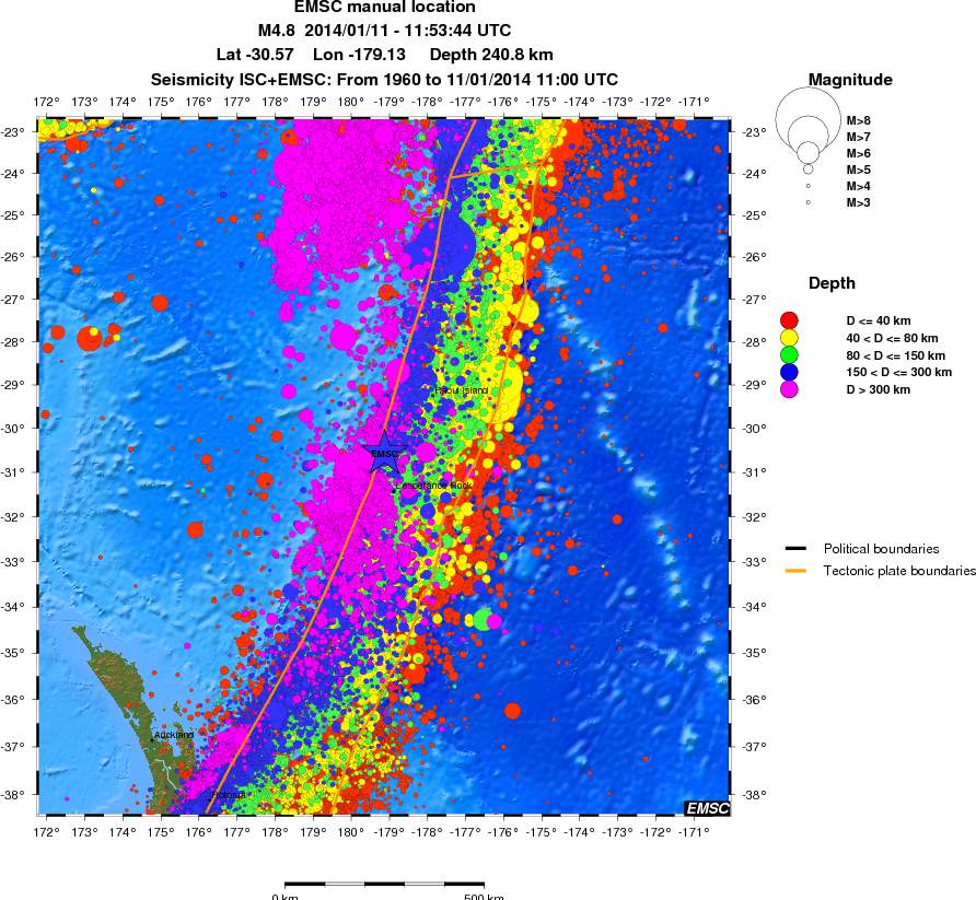 wide historical seismicity