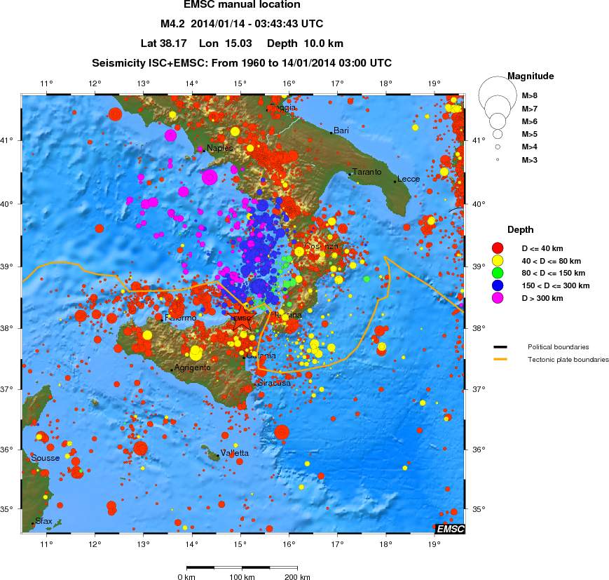 regional historical seismicity