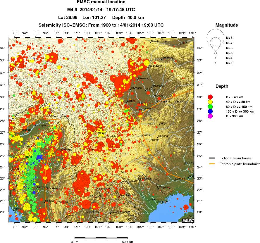 wide historical seismicity
