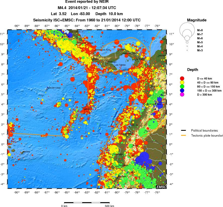 wide historical seismicity