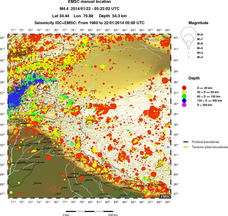wide historical seismicity