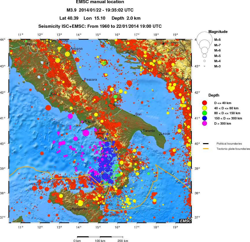 regional historical seismicity