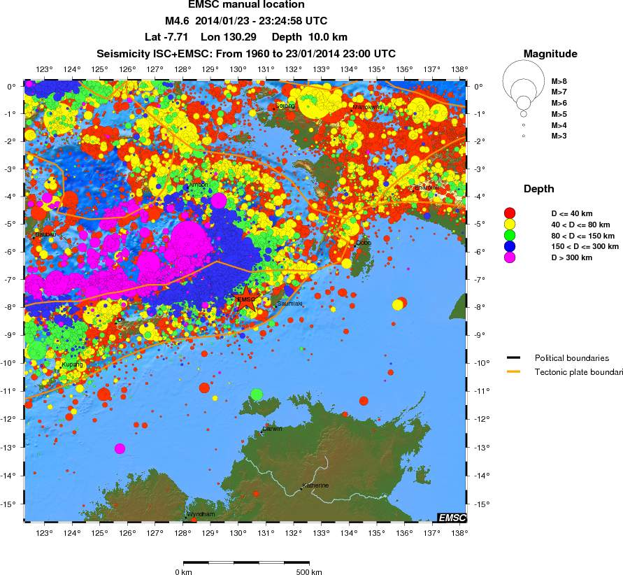 wide historical seismicity