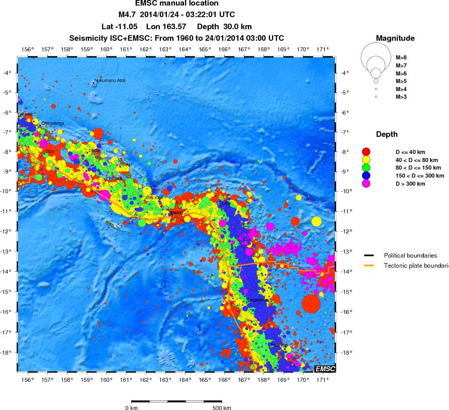 wide historical seismicity