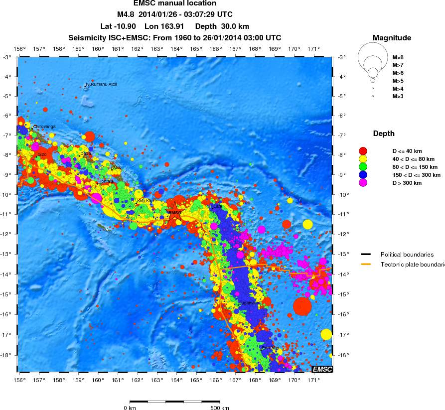 wide historical seismicity