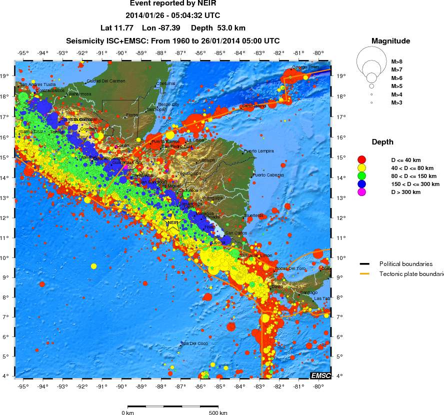 wide historical seismicity
