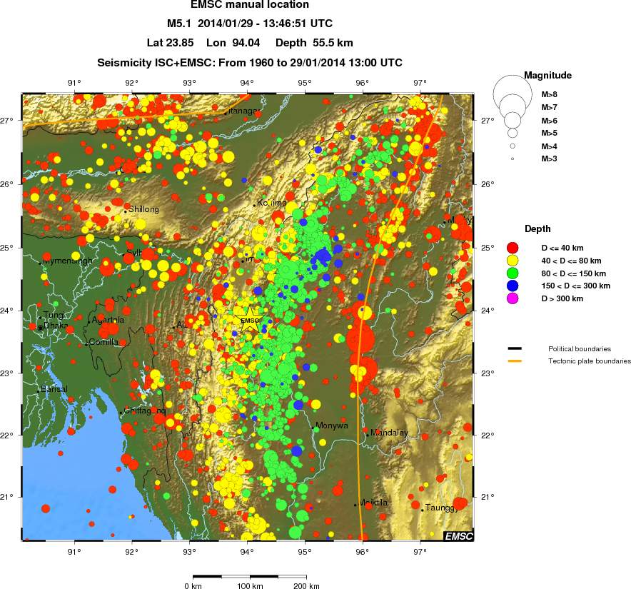 regional historical seismicity