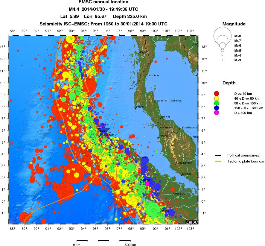 wide historical seismicity