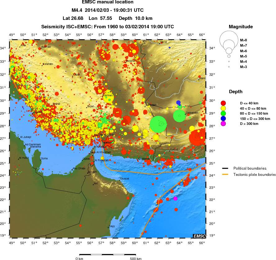 wide historical seismicity