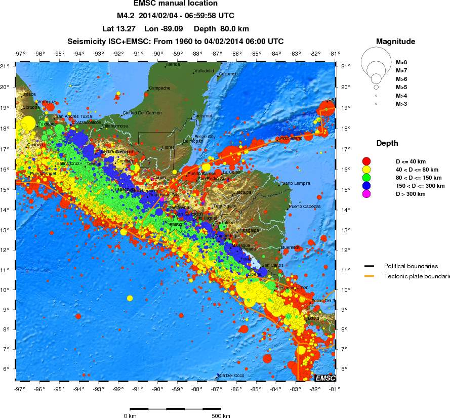 wide historical seismicity