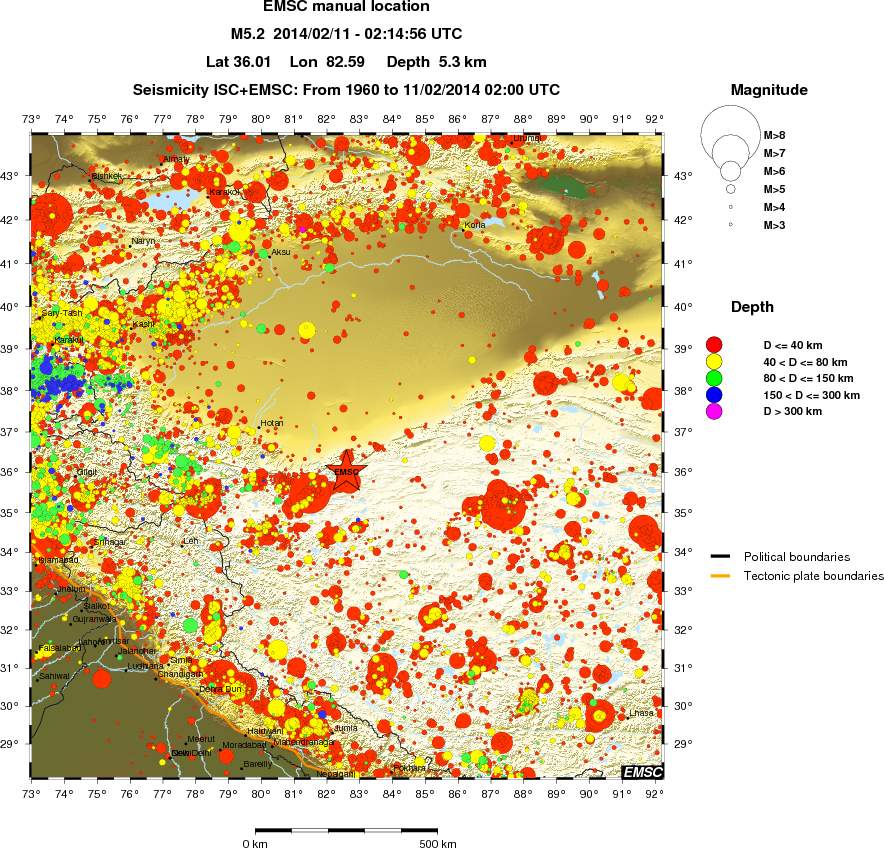 wide historical seismicity