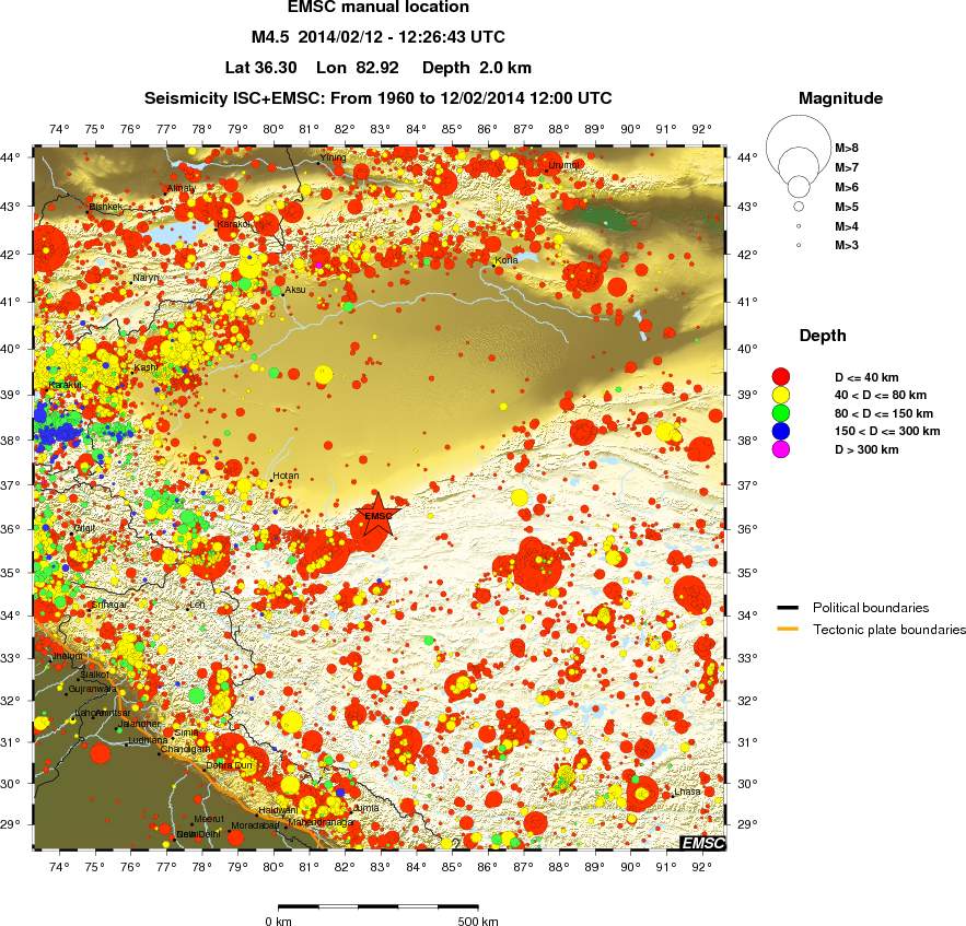wide historical seismicity