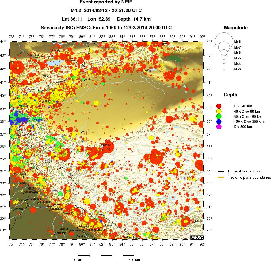 wide historical seismicity