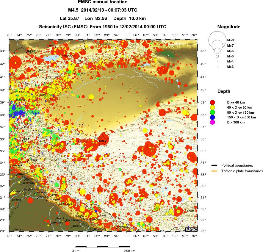 wide historical seismicity