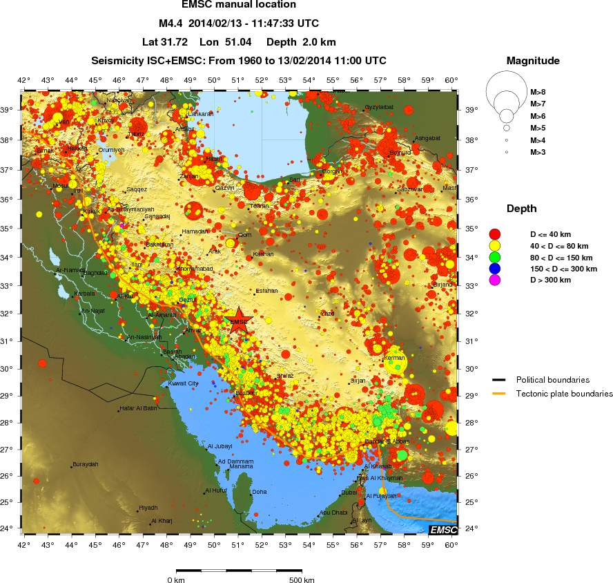 wide historical seismicity