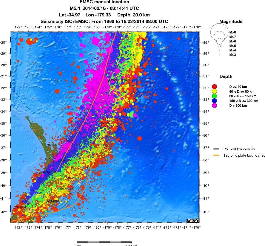 wide historical seismicity