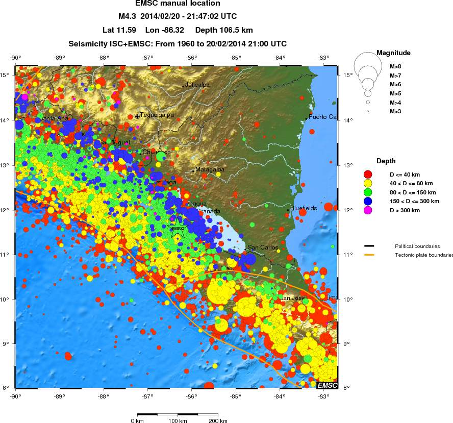regional historical seismicity
