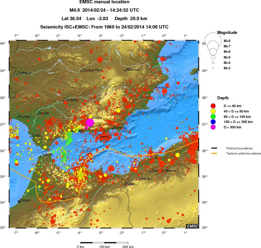 regional historical seismicity