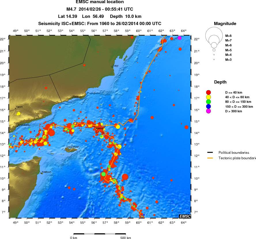 wide historical seismicity