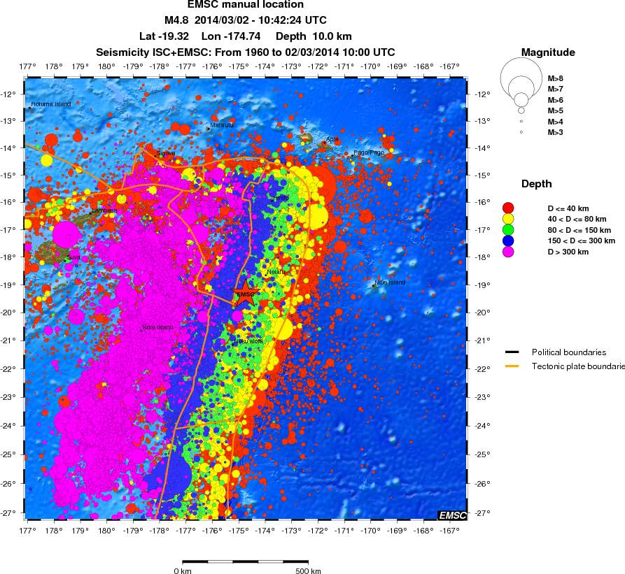 wide historical seismicity