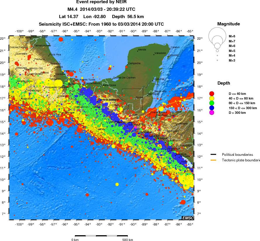 wide historical seismicity