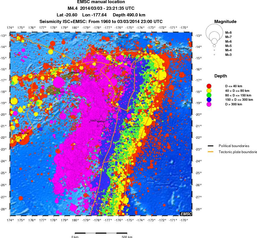 wide historical seismicity