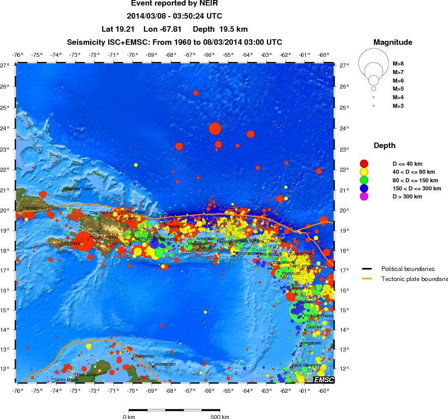 wide historical seismicity