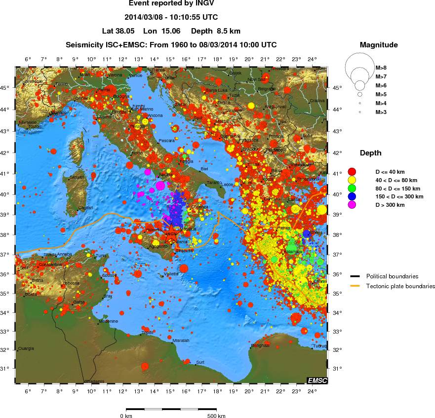 wide historical seismicity