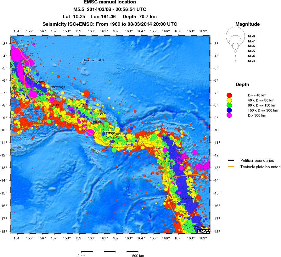 wide historical seismicity