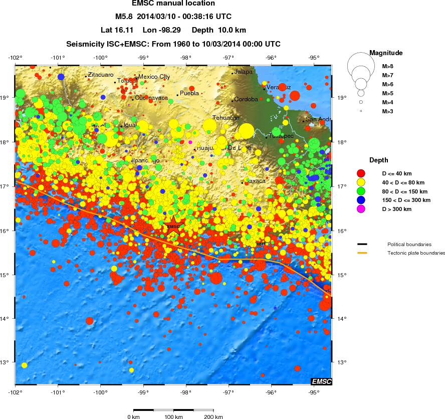 regional historical seismicity