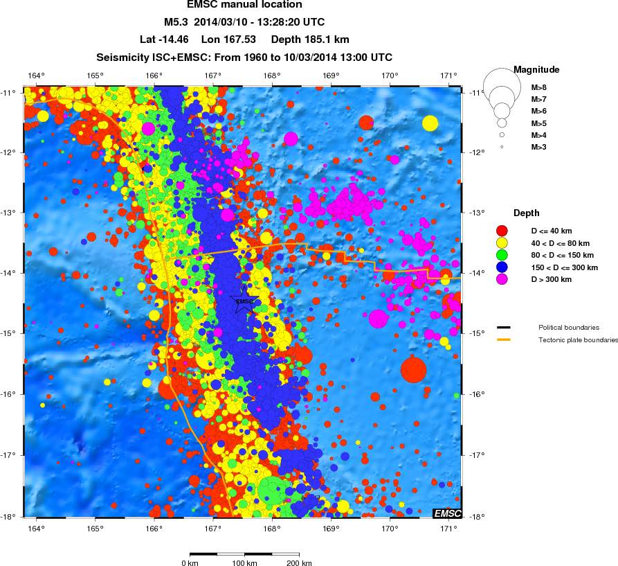 regional historical seismicity