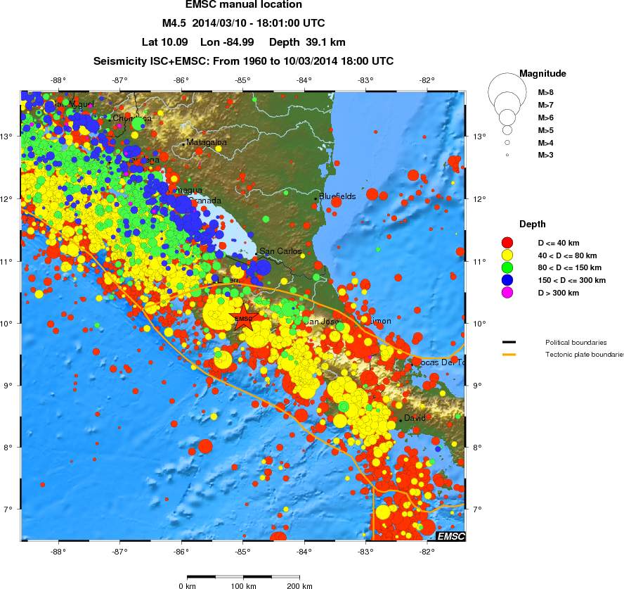 regional historical seismicity
