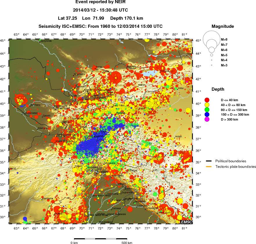 wide historical seismicity