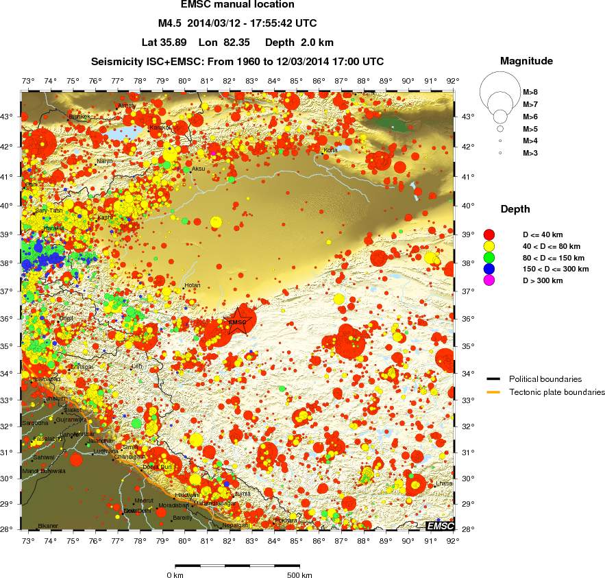 wide historical seismicity