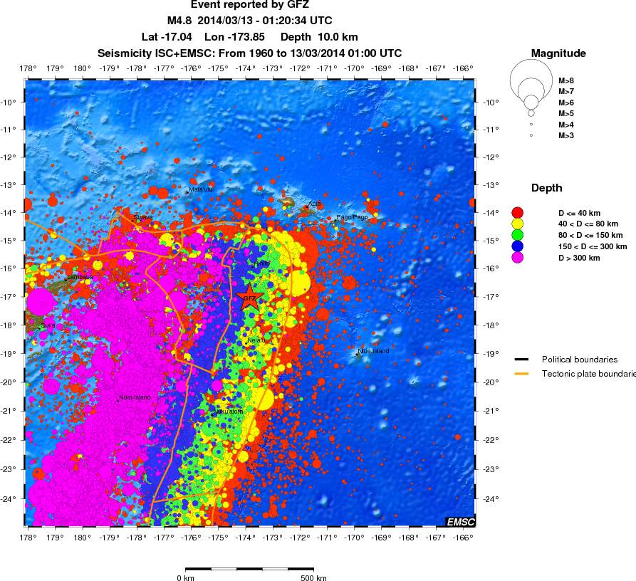 wide historical seismicity