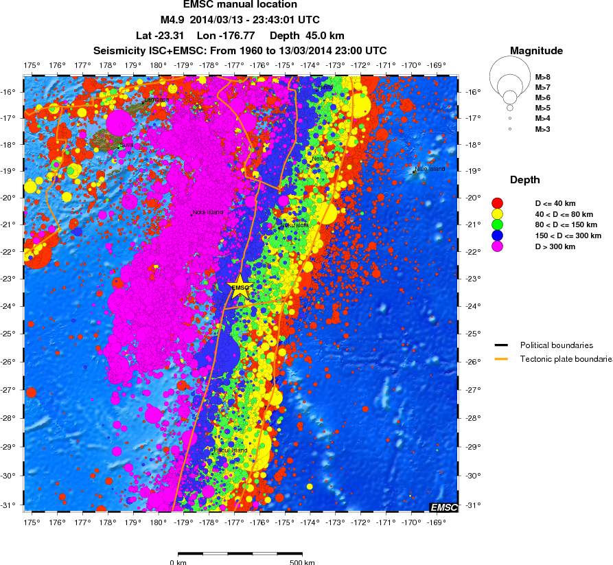 wide historical seismicity