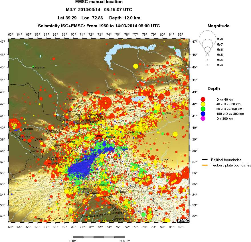 wide historical seismicity