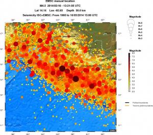 regional magnitude historical seismicity