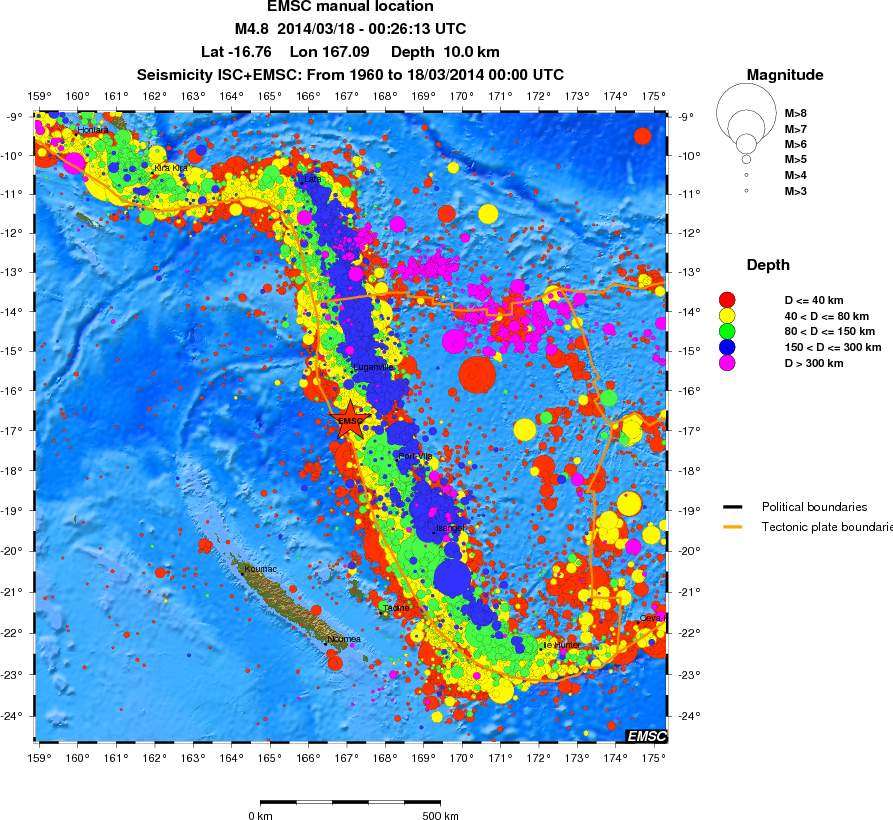 wide historical seismicity