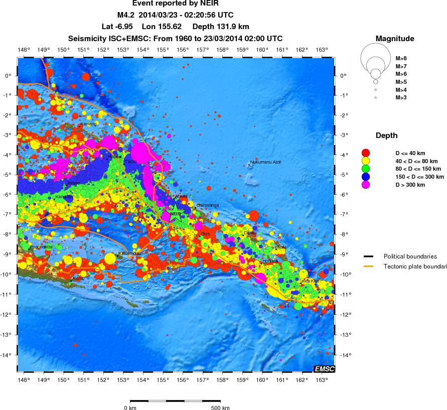 wide historical seismicity