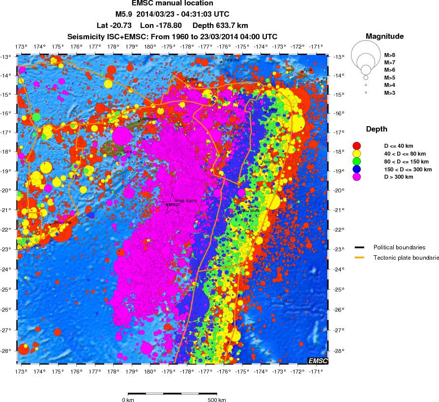 wide historical seismicity