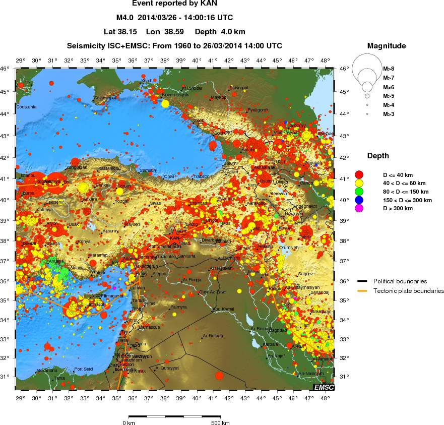 wide historical seismicity